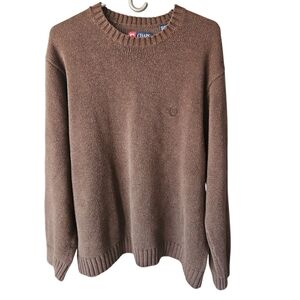 Chaps Men's Crew Neck Pullover Sweater Brown Size XL